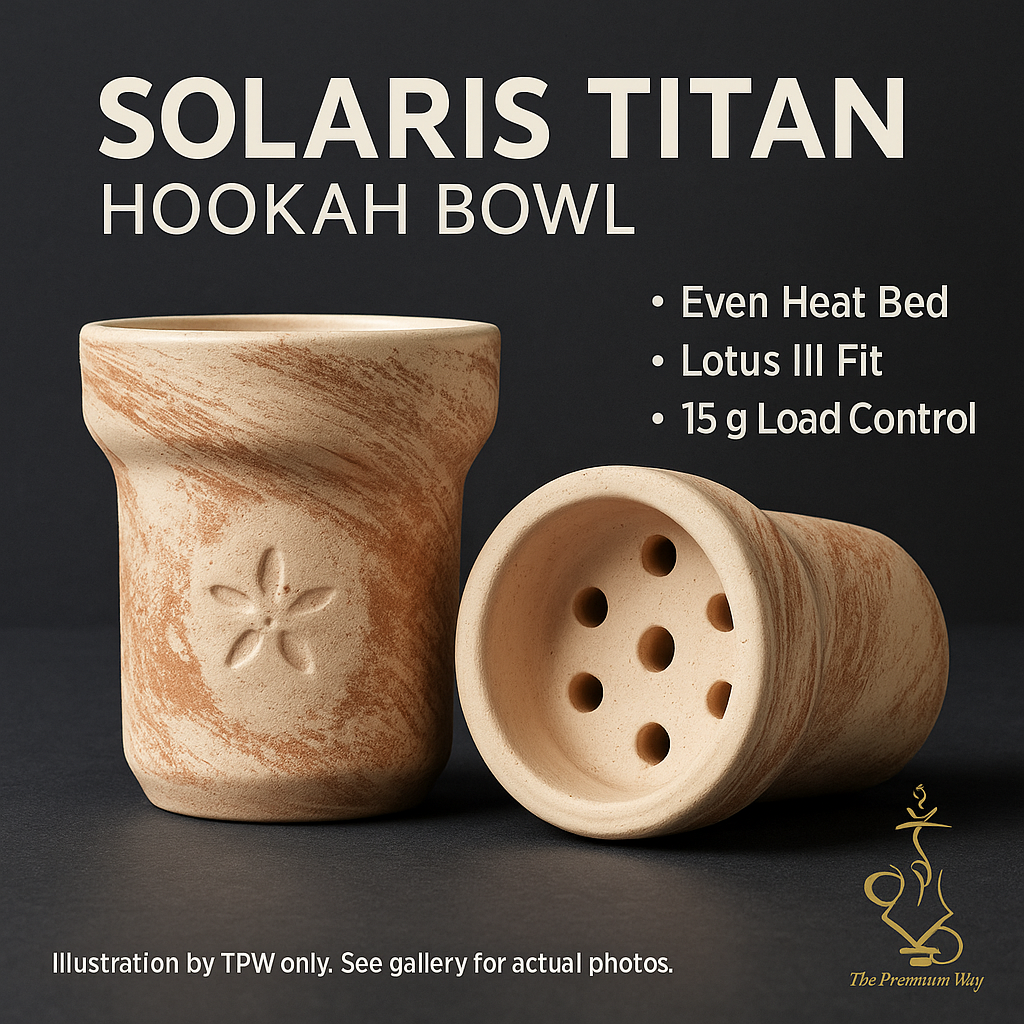 Solaris Titan Hookah Bowl - Handmade Clay Bowl