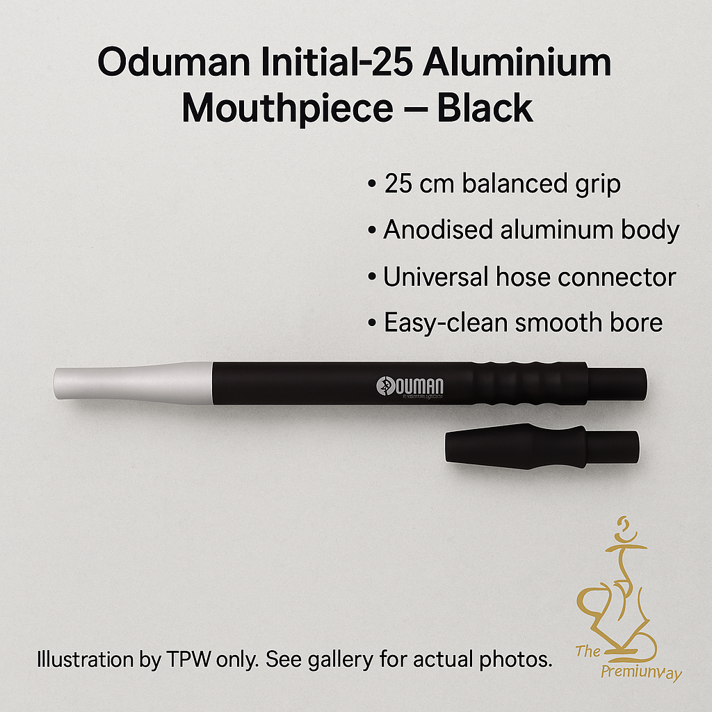 Oduman Initial-25 Aluminium Mouthpiece – Black