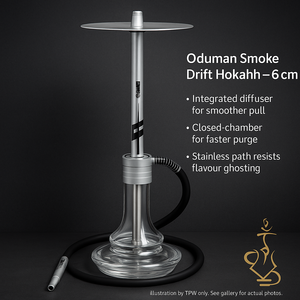 Oduman Smoke Drift Hookah - Chrome 3