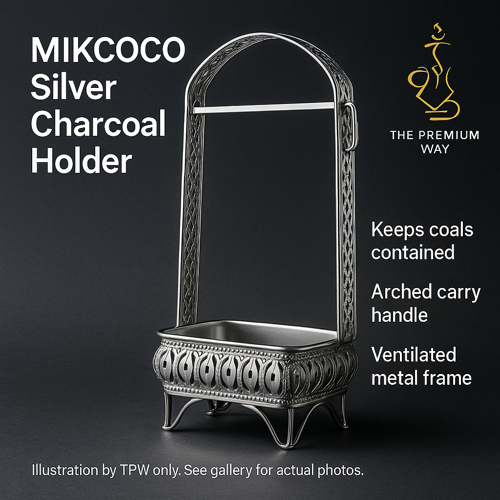 MIKCOCO Silver Charcoal Holder