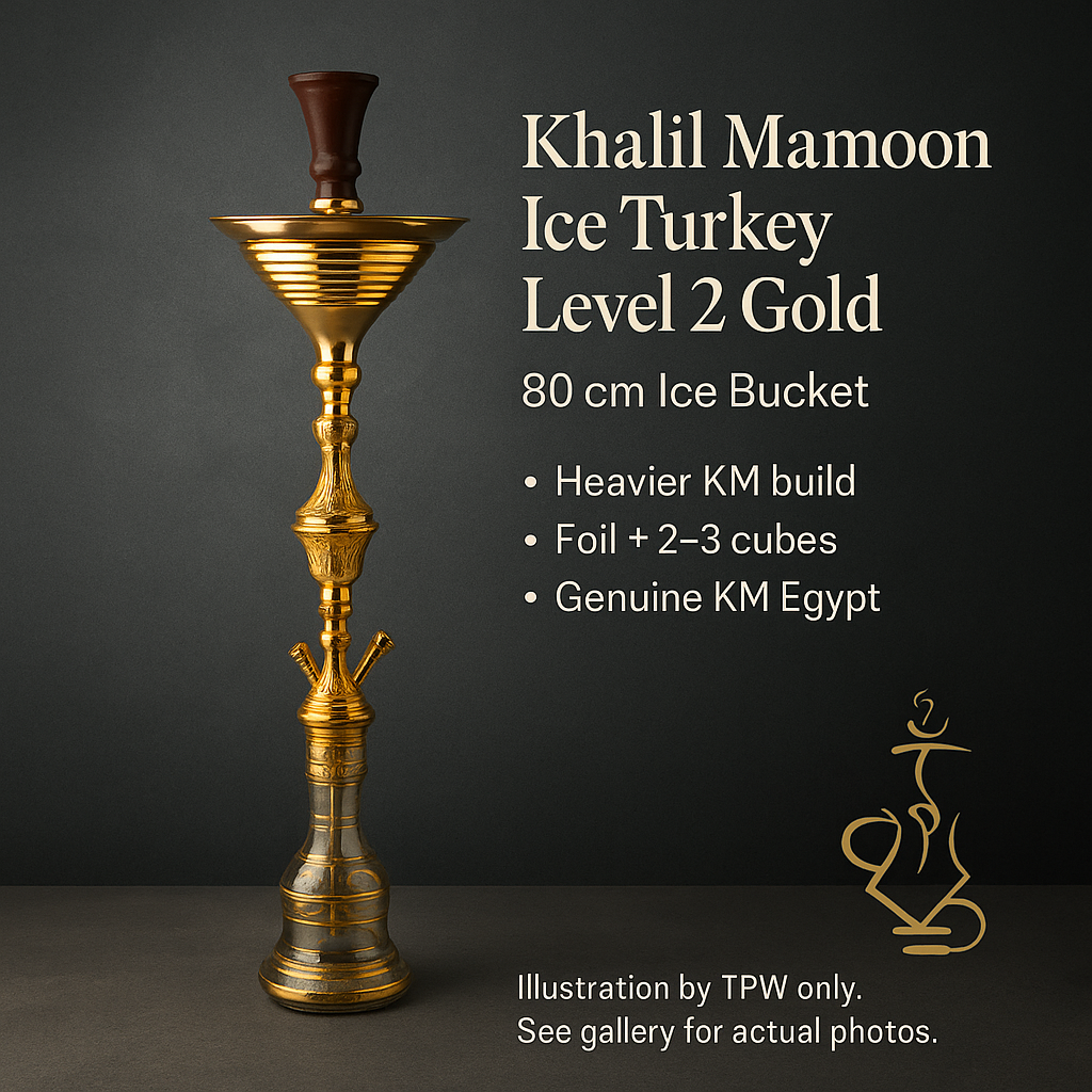 Khalil Mamoon Ice Turkey Level 2 Gold Shisha — 80 cm Ice Bucket