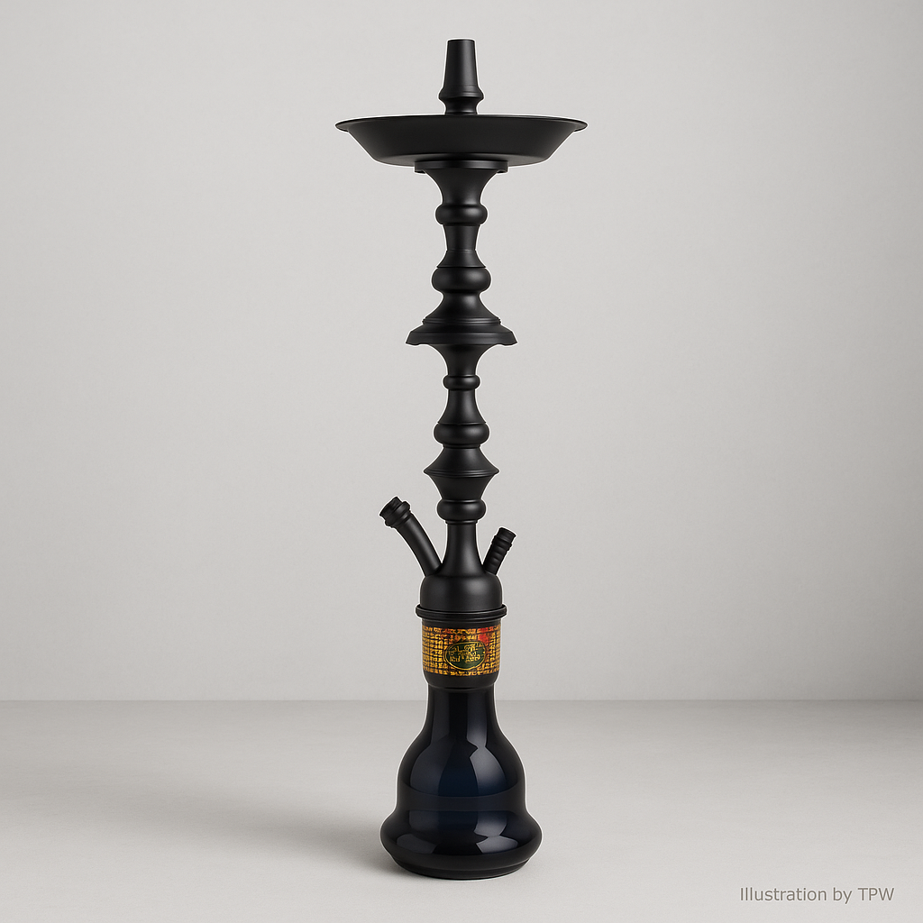 Khalil Mamoon Shareef Black 2-Level Hookah – 79 cm 17
