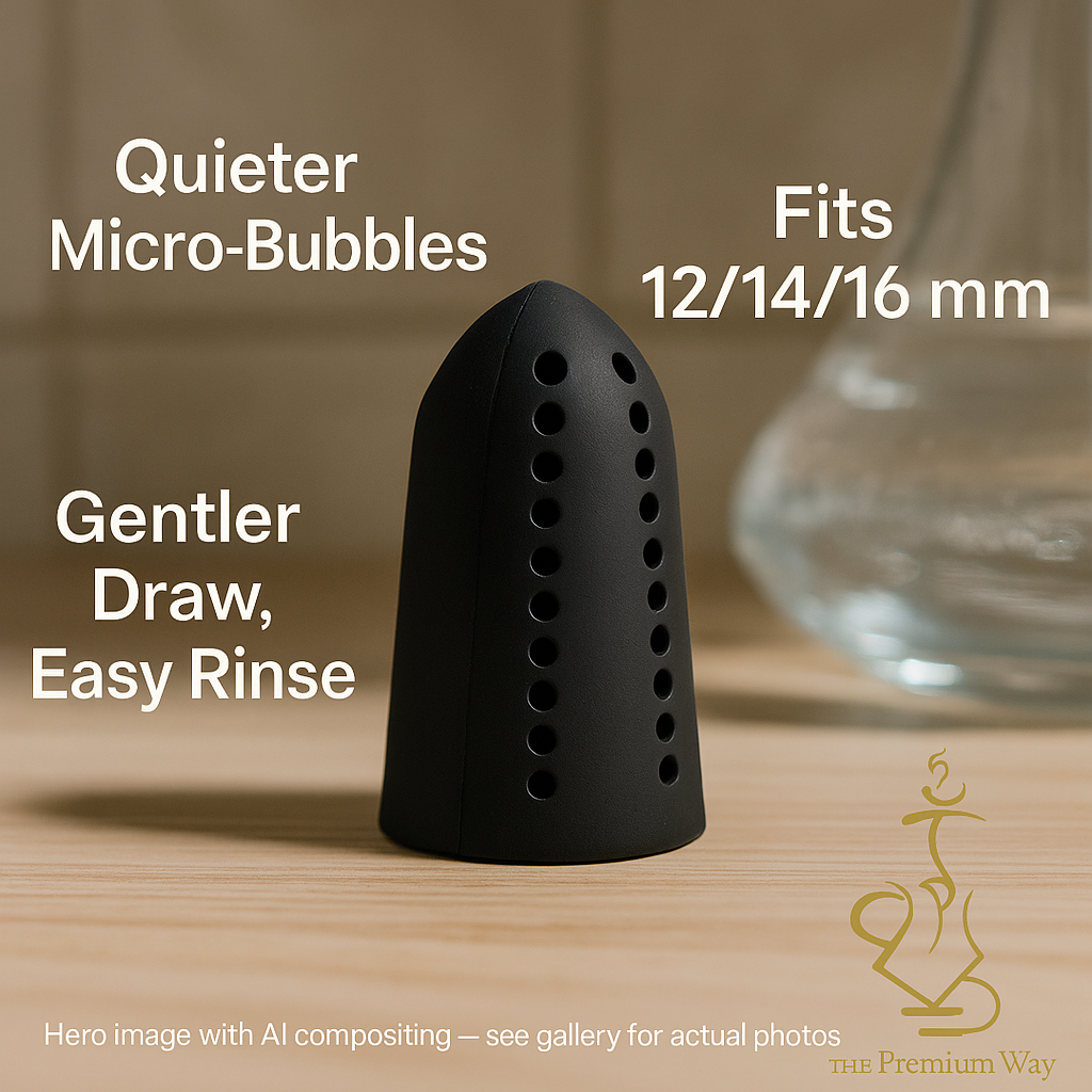 Silicone Hookah Diffuser — Fits 12, 14 & 16 mm, Quieter Pull 9