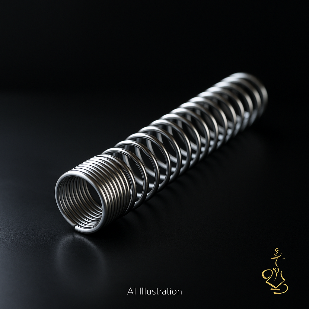 Essentials Shisha Anti-Kink Hose Spring — 15 cm stainless steel
