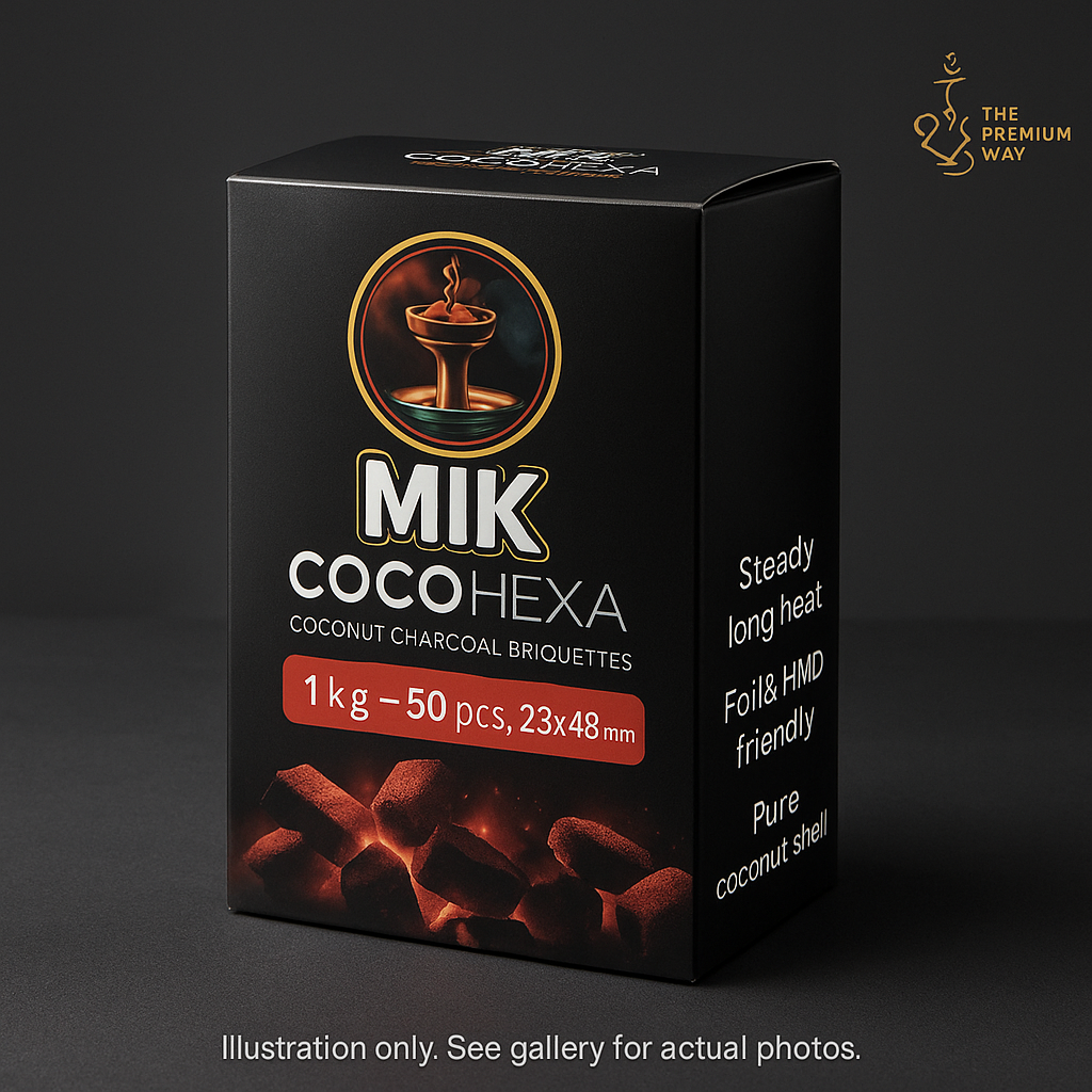 MIK COCOHEXA Hexagon Coconut Charcoal