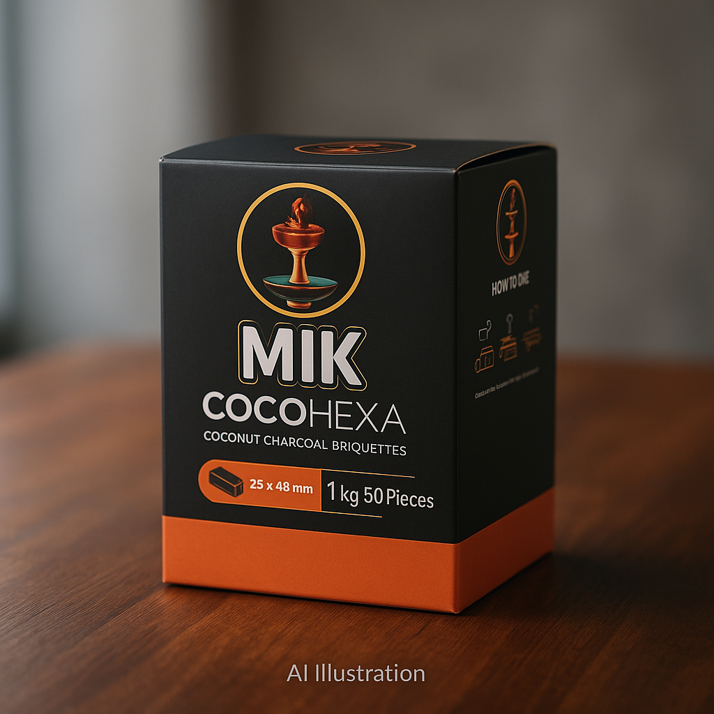 MIK COCOHEXA Hexagon Coconut Charcoal