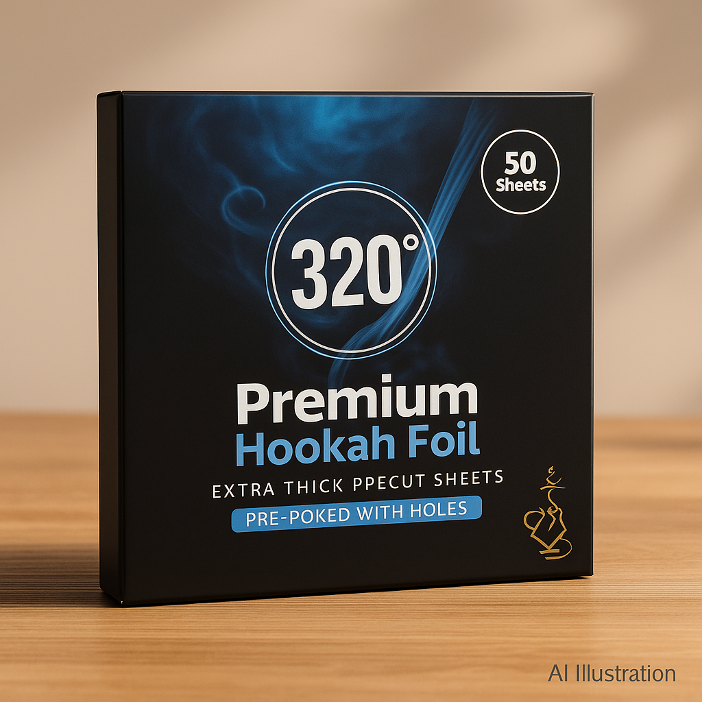 320° Pre-Poked Hookah Foil Sheets – 40 µm, 50 pk