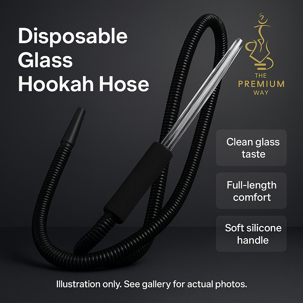 Disposable Glass Hookah Hose with Premium Mouthpiece