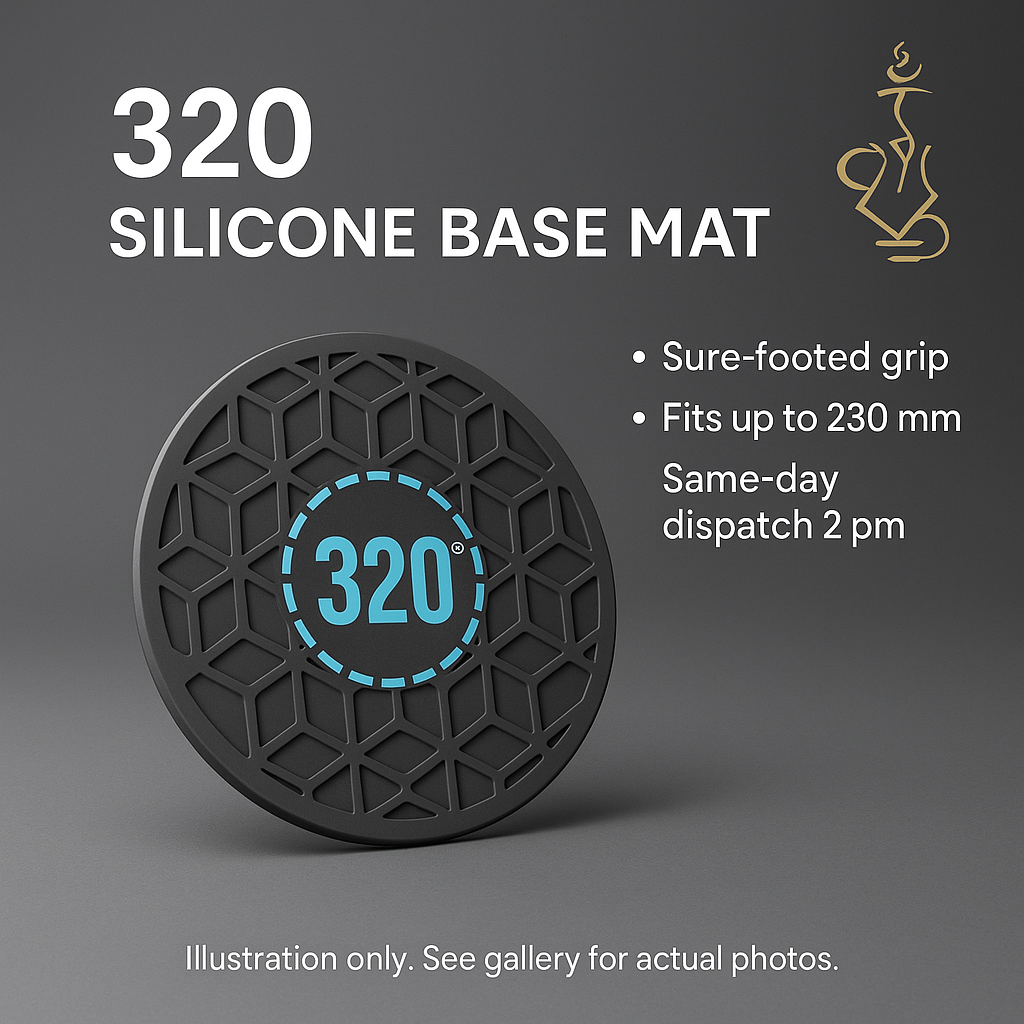 320° Base Mat – Black & Blue, 230 mm