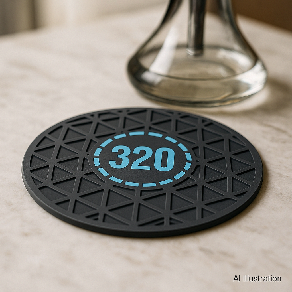 320° Base Mat – Black & Blue, 230 mm