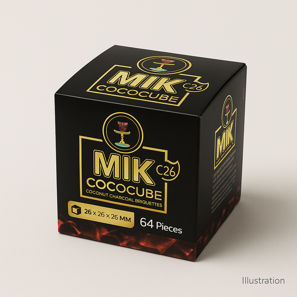MIK COCOCUBE Coconut Charcoal Cubes — 26 mm 3