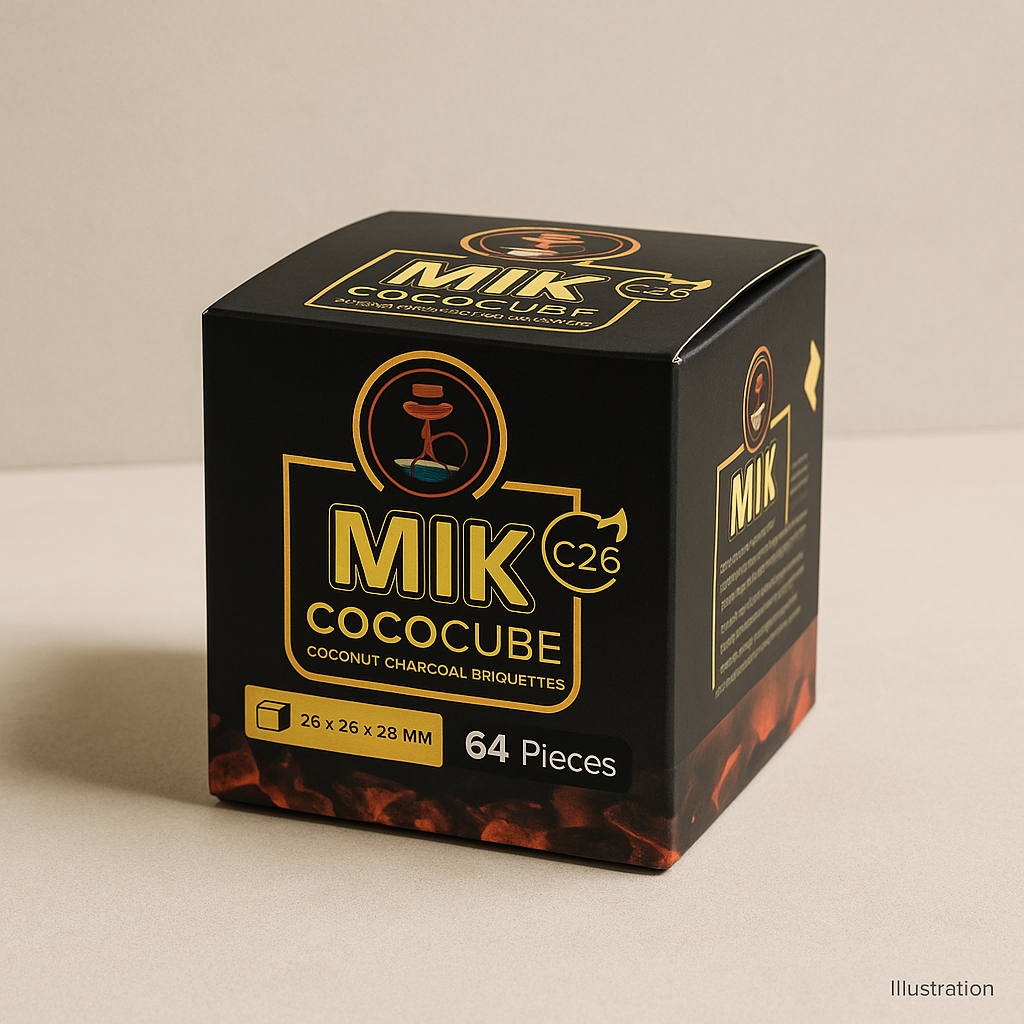 MIK COCOCUBE Coconut Charcoal Cubes — 26 mm