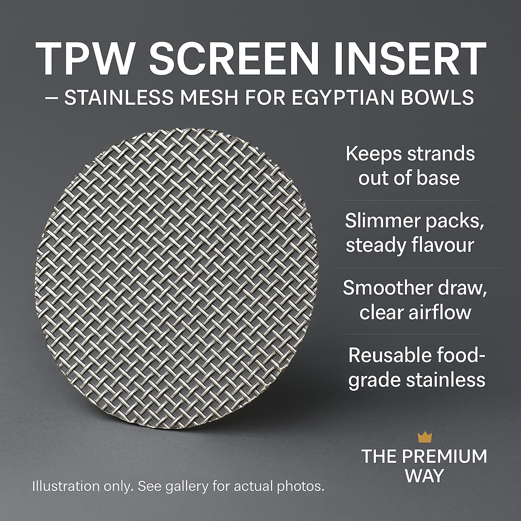 Essentials Screen Mesh for Classic Shisha Bowls — Stainless Steel Inside-Bowl Disc