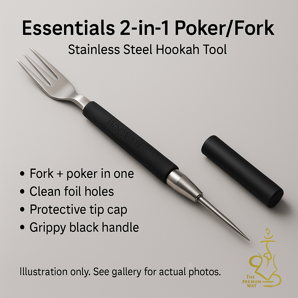 Essentials 2-in-1 Hookah Foil Poker & Fork