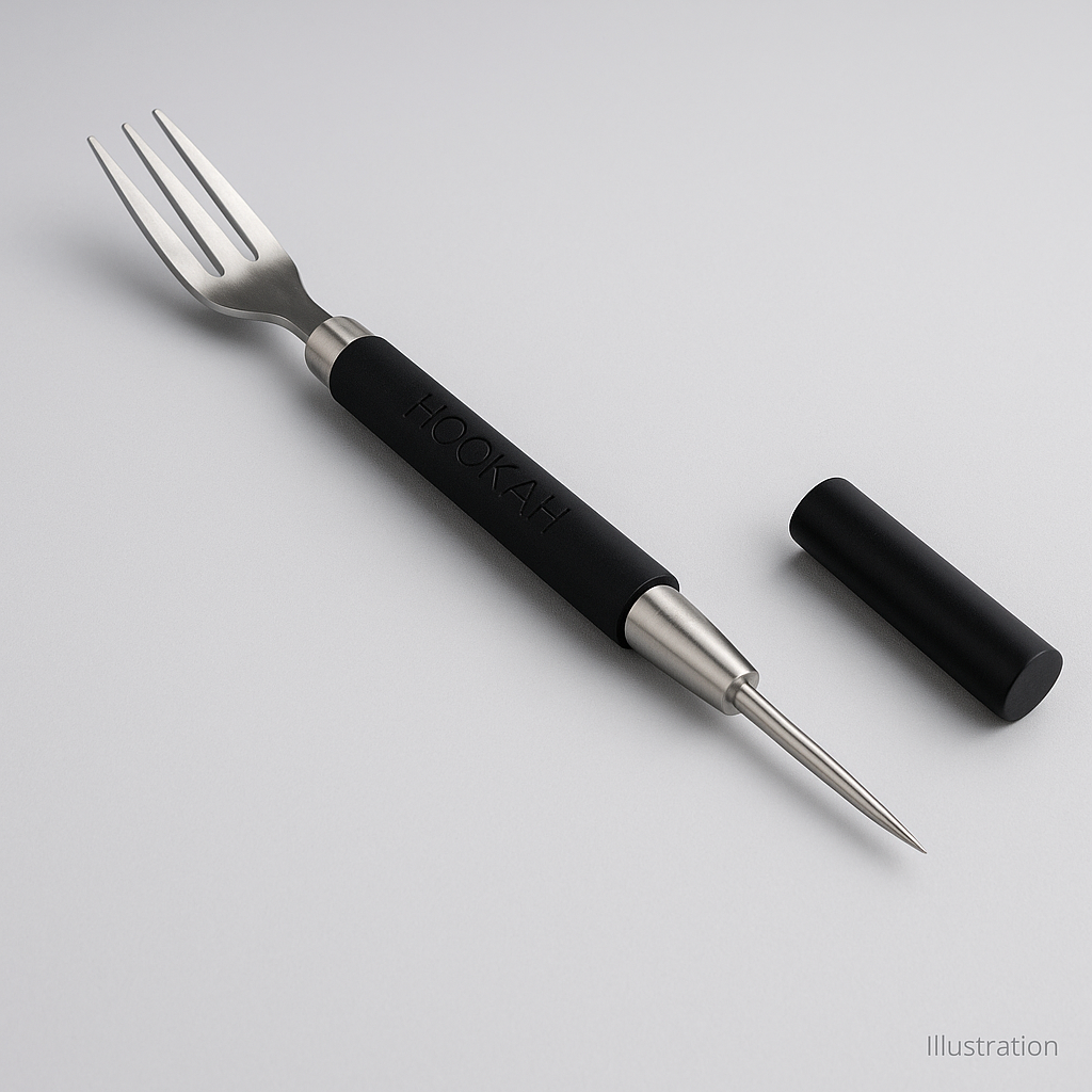 Essentials 2-in-1 Hookah Foil Poker & Fork