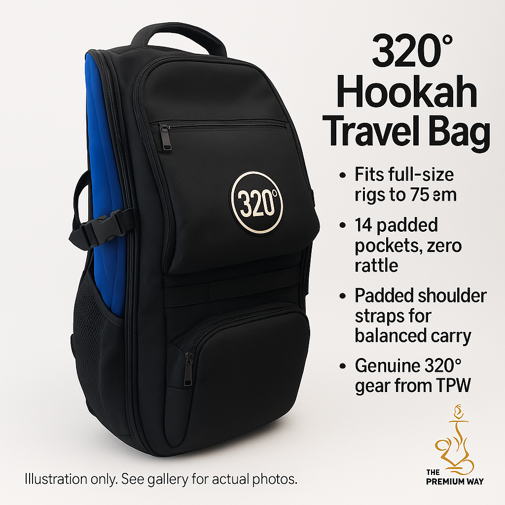320° Hookah Travel Bag – 14-Pocket Full-Size Backpack 2