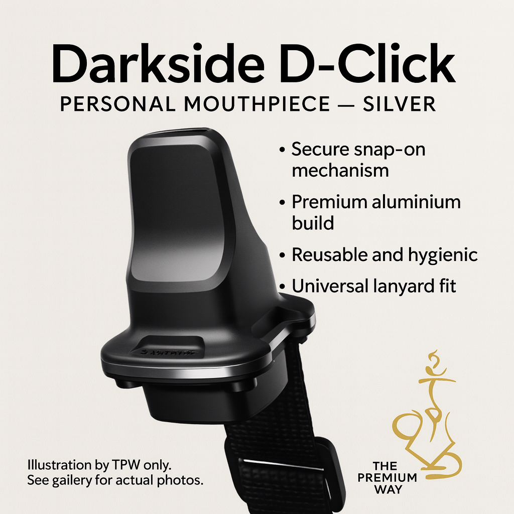 Darkside D-Click Personal Mouthpiece — Wearable, Ergonomic (Black)