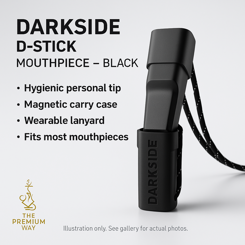Darkside D-Stick Personal Mouthpiece (Black) — Magnetic Case, Wearable Hygiene