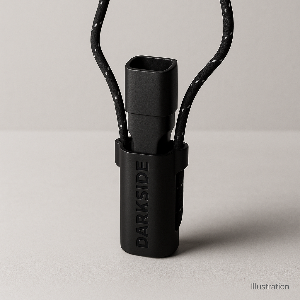 Darkside D-Stick Personal Mouthpiece (Black) — Magnetic Case, Wearable Hygiene