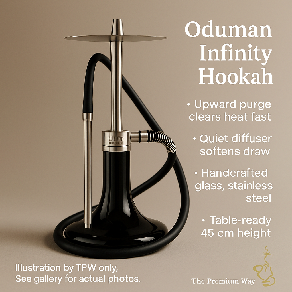 Oduman Infinity Hookah — 45 cm Glass & Stainless