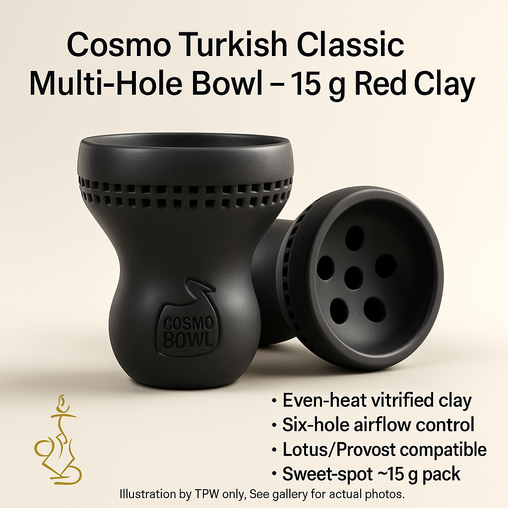 Cosmo Turkish Classic Multi-Hole Bowl – 15 g Red Clay