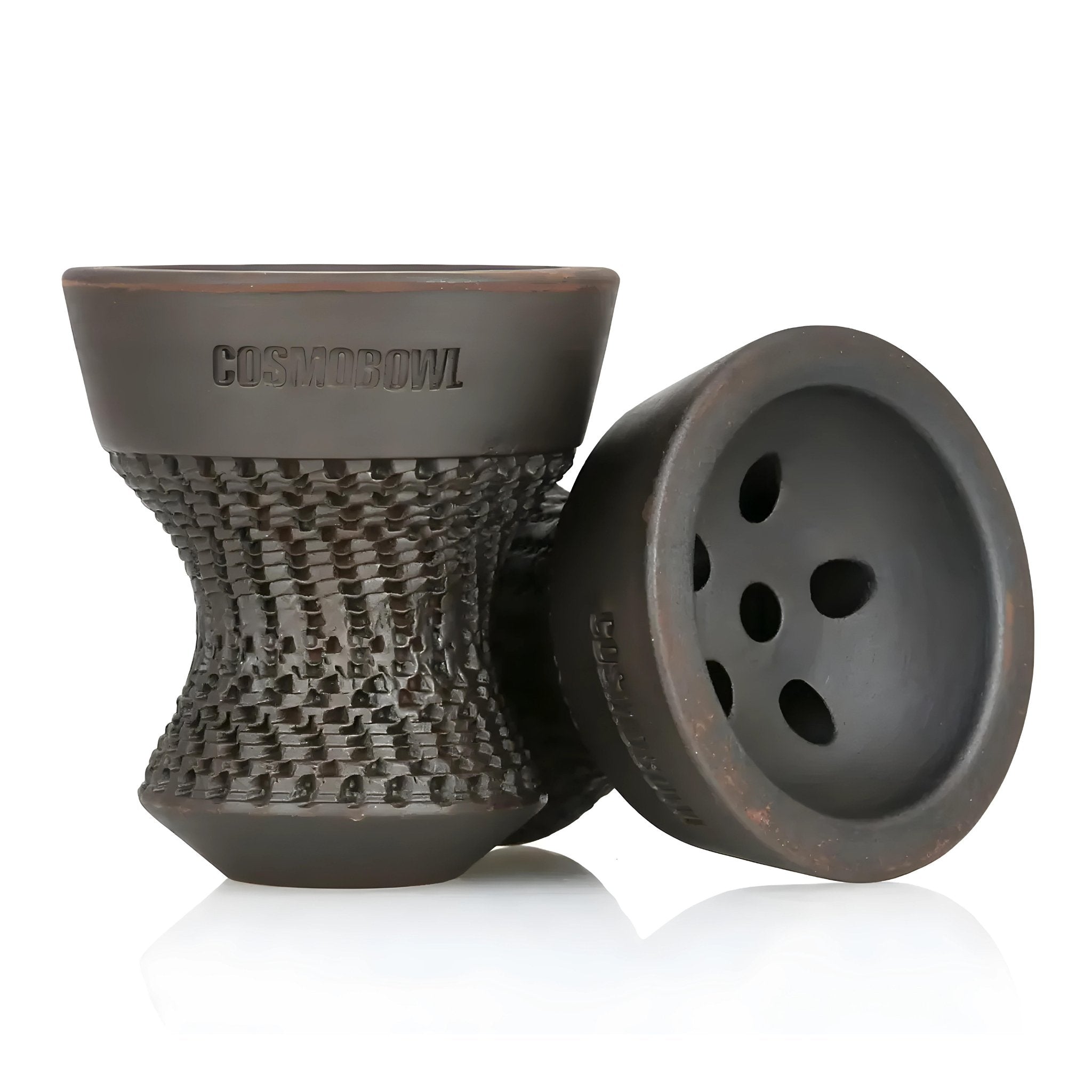 Cosmo Dragon red clay shisha bowl with etched scale texture