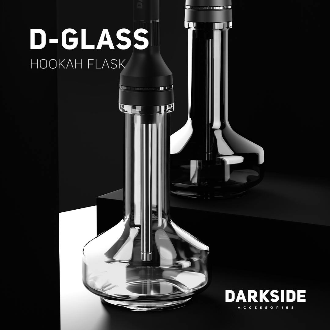 Darkside Neo Hookah — Black with Smoky D-Glass Base (50 cm, 11 mm Classic Draw) 3