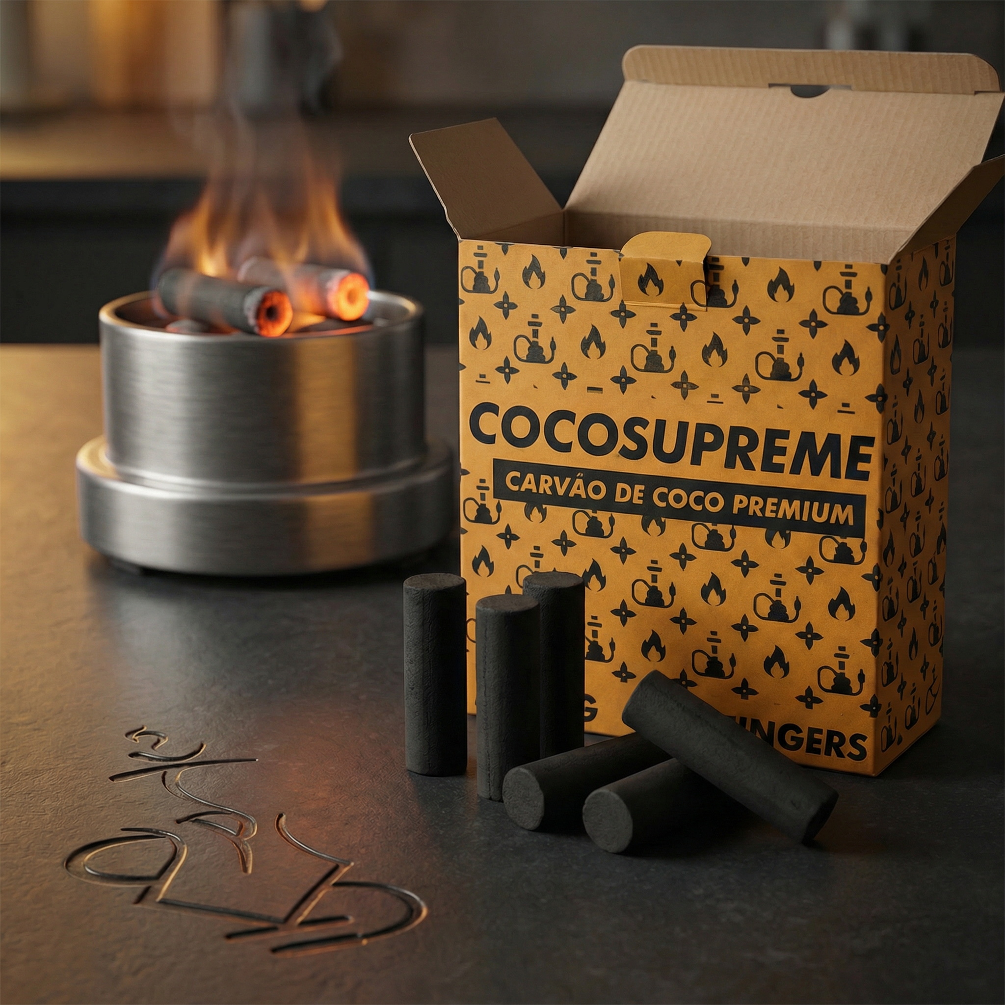 Cocosupreme Fingers Coconut Shisha Charcoal 10