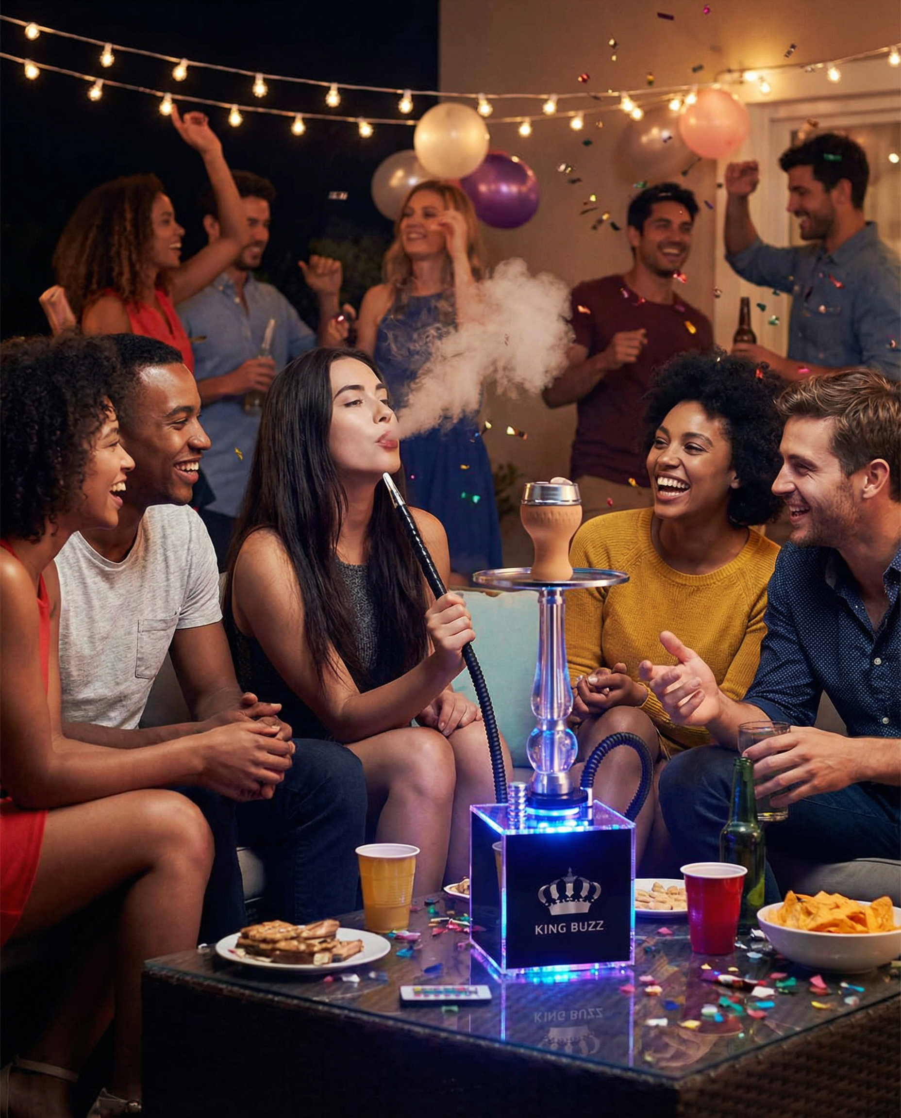 King Buzz Cube 50 cm LED Shisha Kit 22