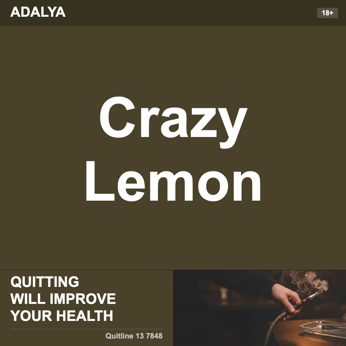 Adalya Crazy Lemon Shisha Tobacco Flavour
