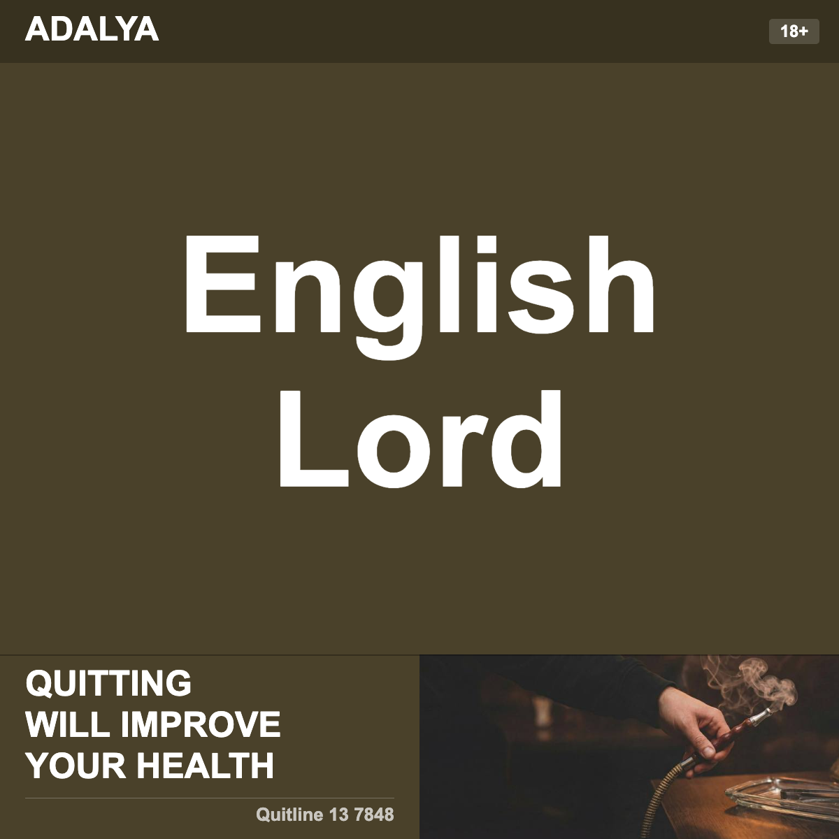 Adalya English Lord Shisha Tobacco Flavour