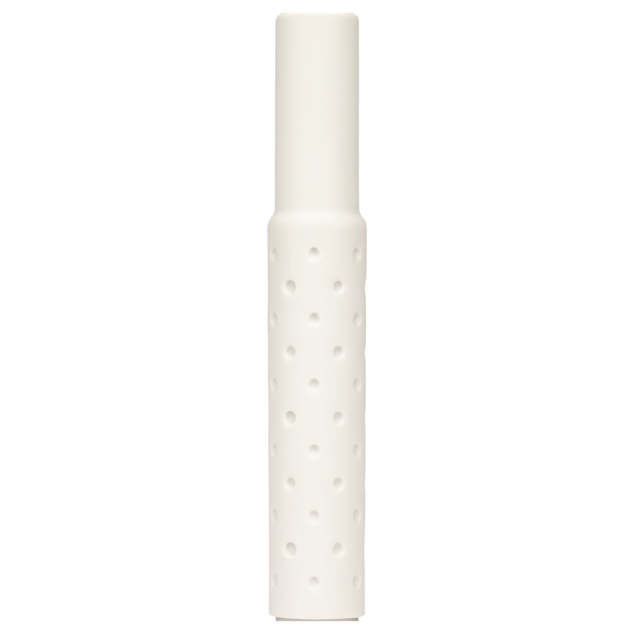 Amotion FUTR Stone colour-coordinated mouthpiece — warm stone-grey silicone with dimpled grip texture, included with the FUTR set