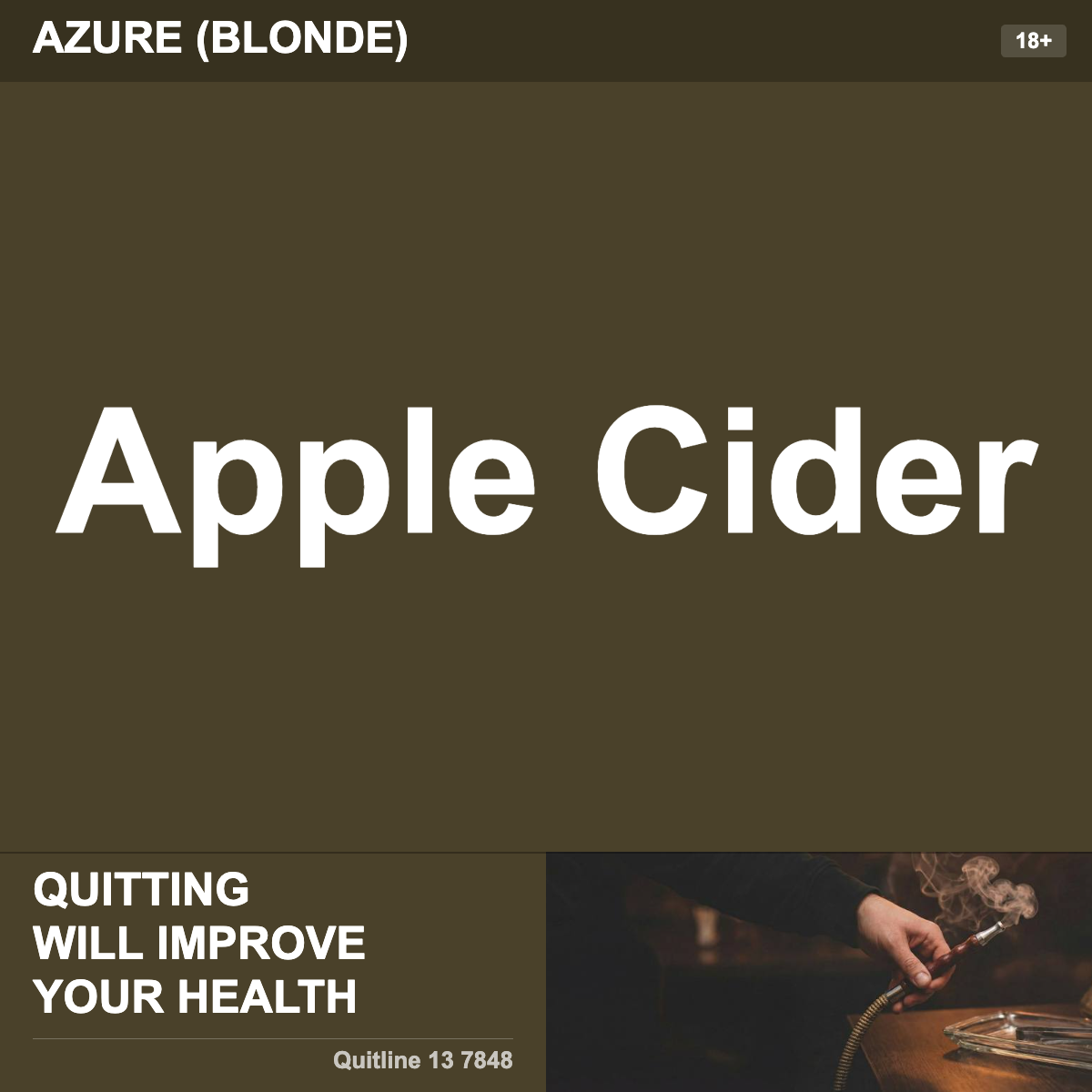 Azure (Blonde) Apple Cider Shisha Tobacco Flavour