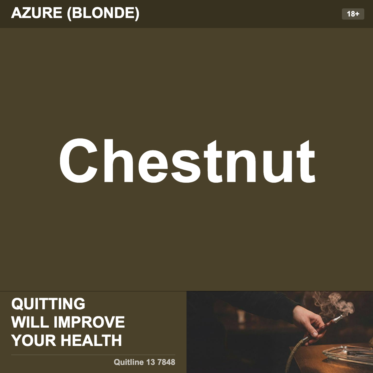 Azure (Blonde) Chestnut Shisha Tobacco Flavour