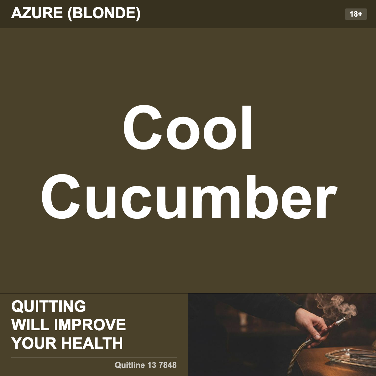Azure (Blonde) Cool Cucumber Shisha Tobacco Flavour