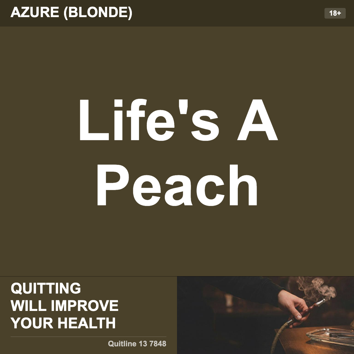 Azure (Blonde) Life's A Peach Shisha Tobacco Flavour