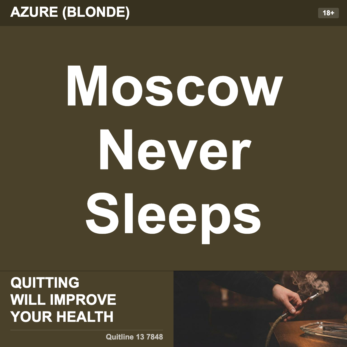 Azure (Blonde) Moscow Never Sleeps Shisha Tobacco Flavour