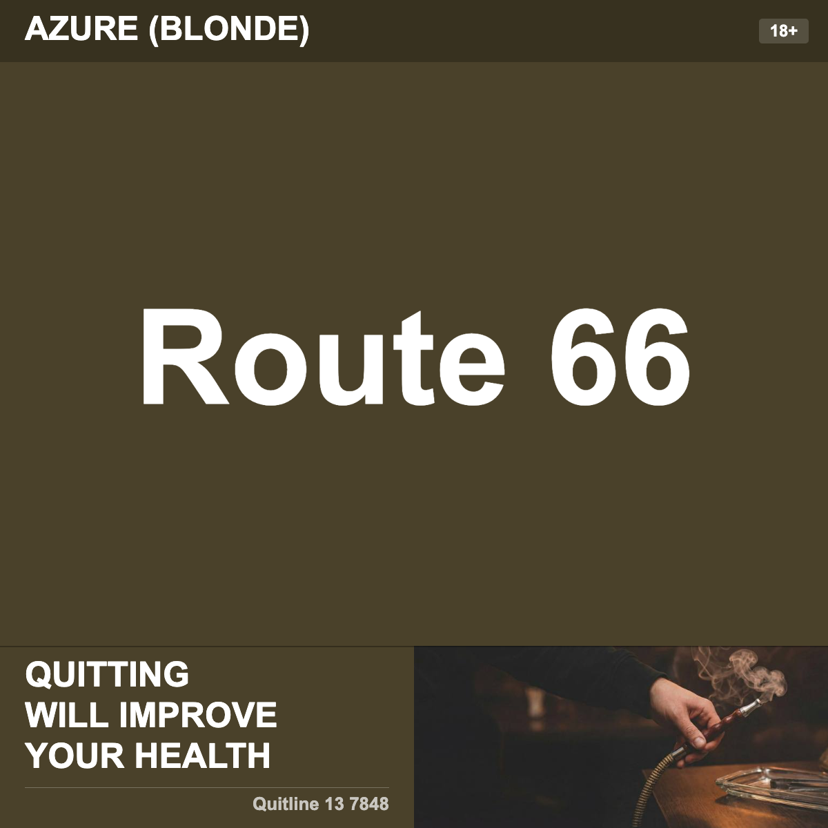 Azure (Blonde) Route 66 Shisha Tobacco Flavour