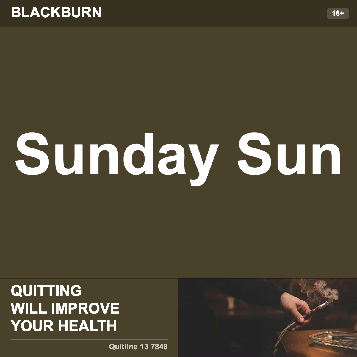 Blackburn Sunday Sun Shisha Tobacco Flavour