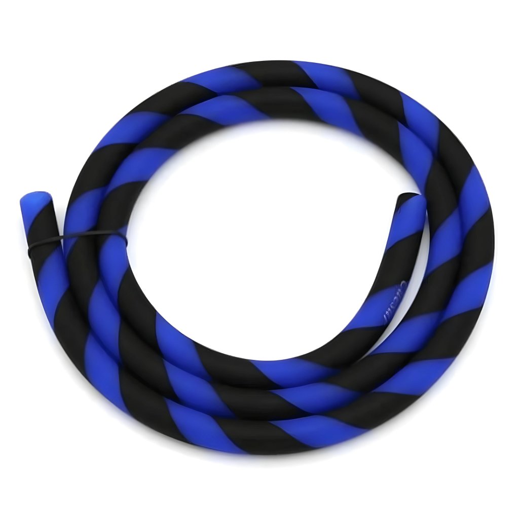 Caesar 1.5 m black & blue silicone hookah hose