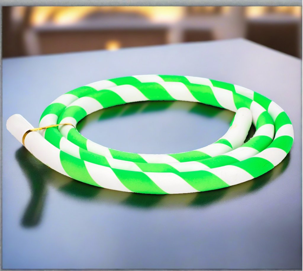 Caesar - Caesar Green & White Silicone Shisha Hose, image 6 of 7