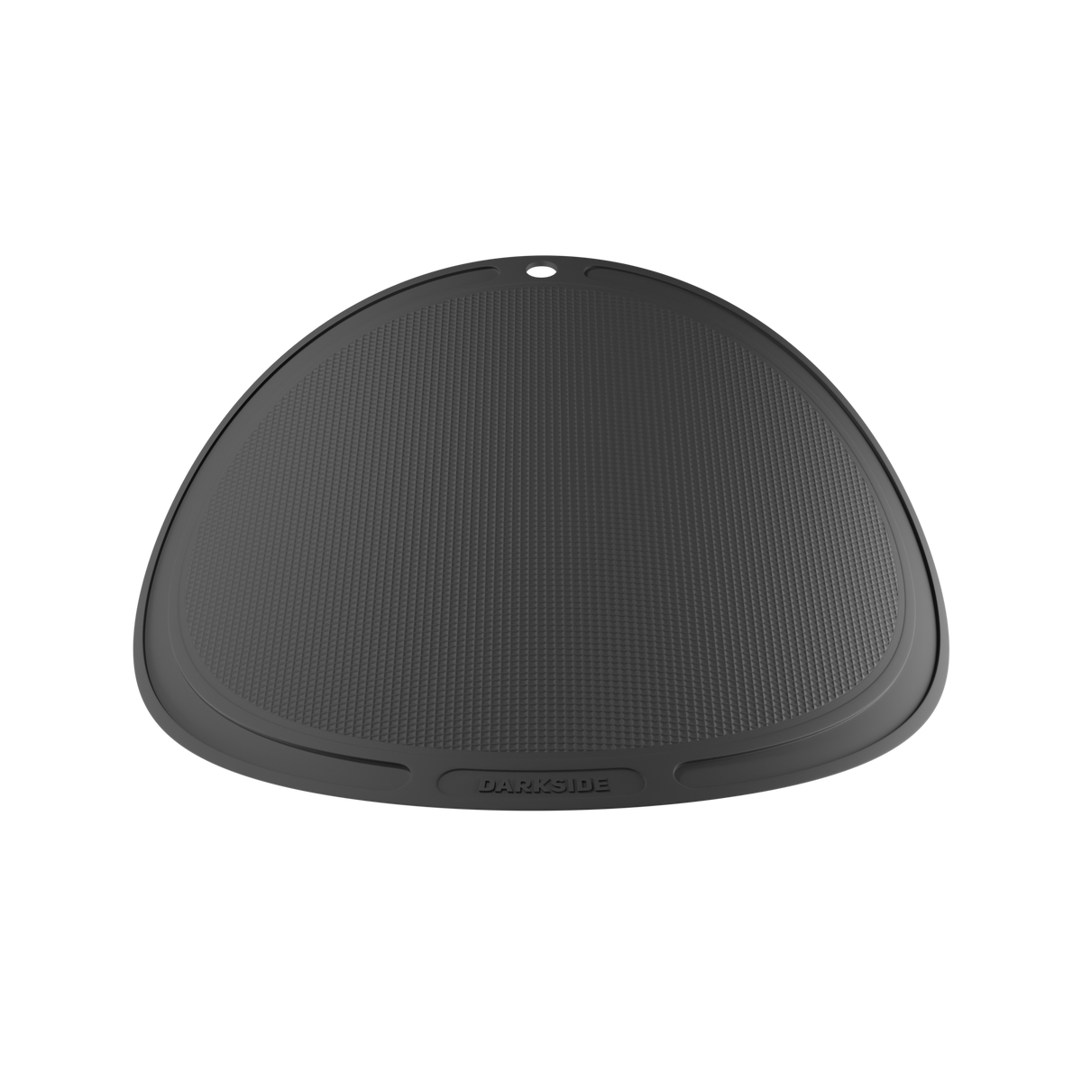 Darkside D-Flat black mat shown from the front highlighting its rounded, wider oval shape