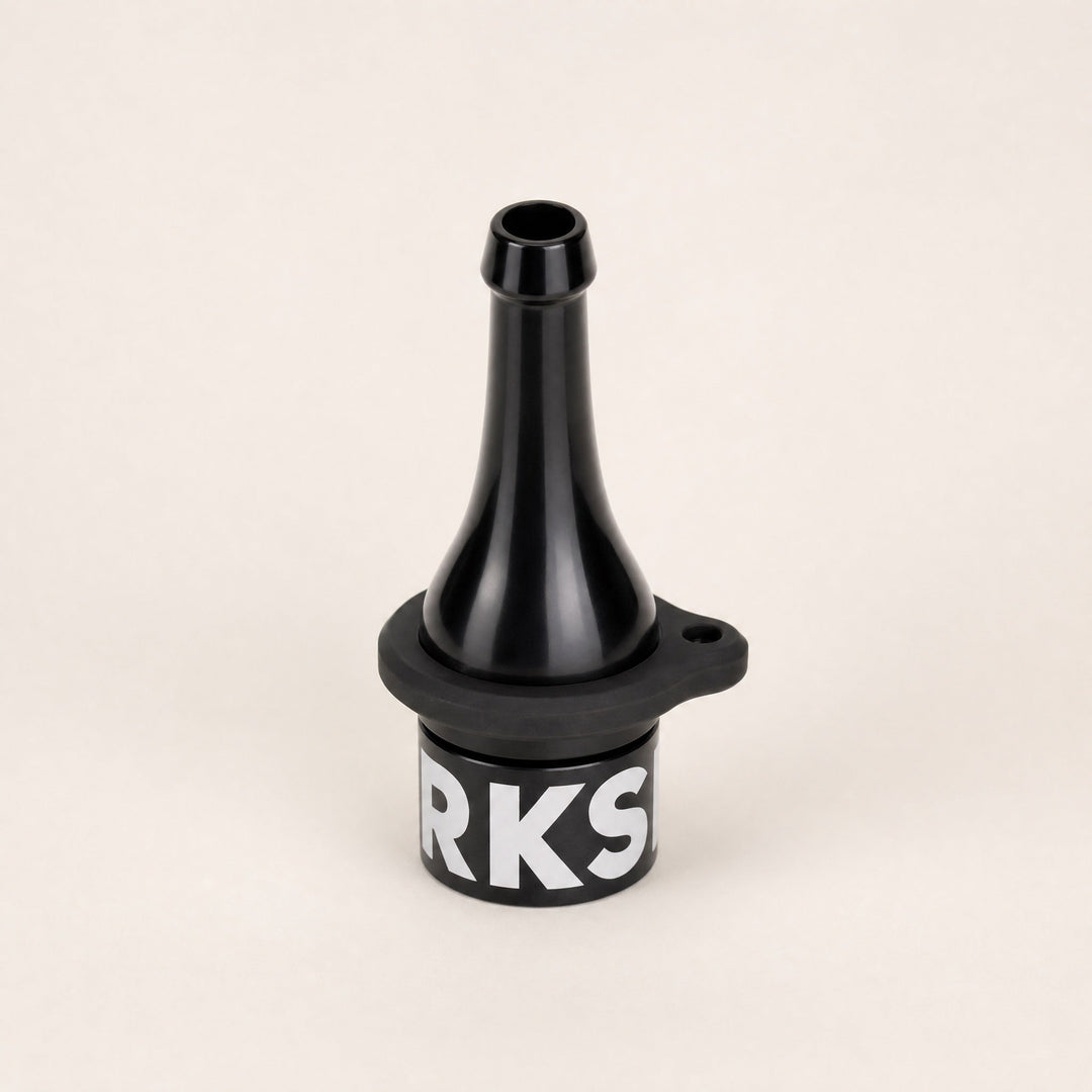 Darkside D-Stick Base personal mouthpiece in black with included lanyard, three-quarter studio view