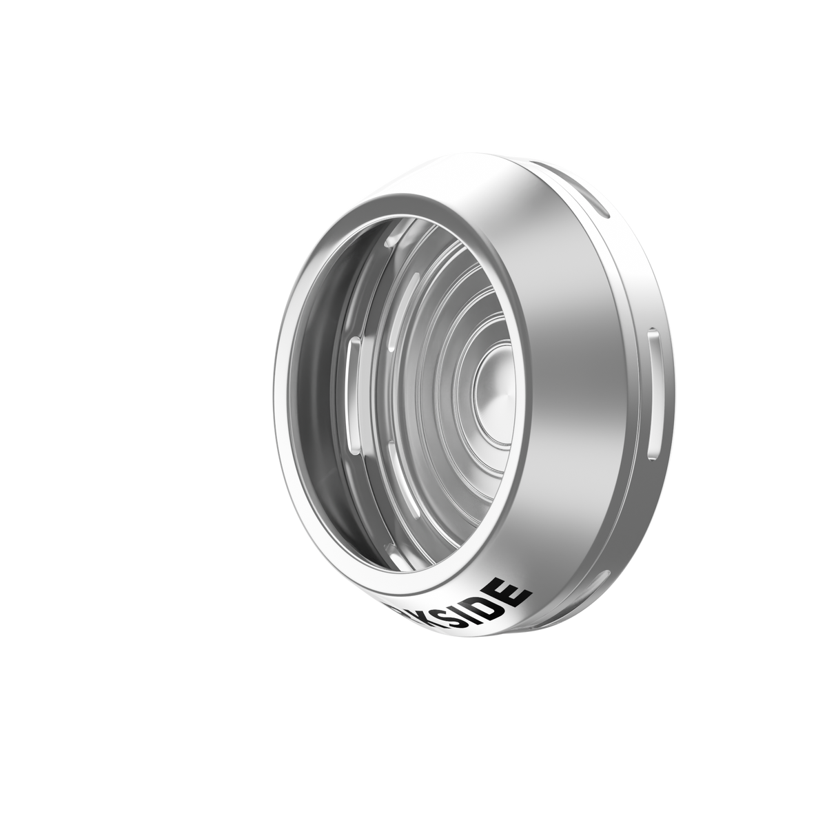 Darkside D-Heater Pro heat management device, rotated side view showing the band's slot and logo
