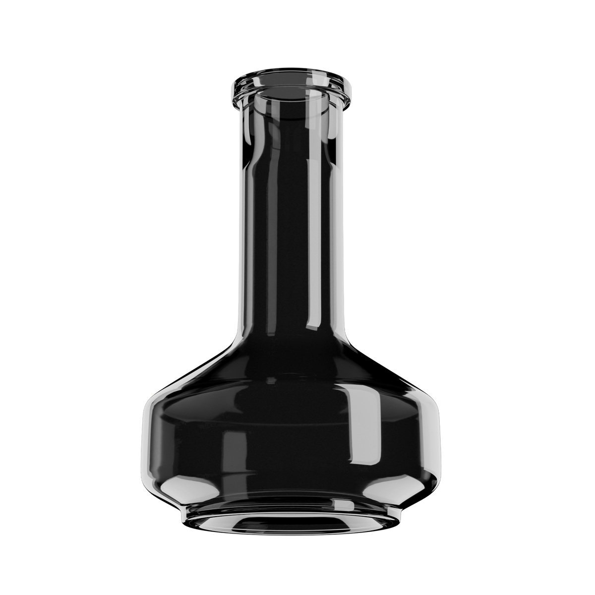 Darkside D-Glass grey shisha base close view of the neck opening and joint ring