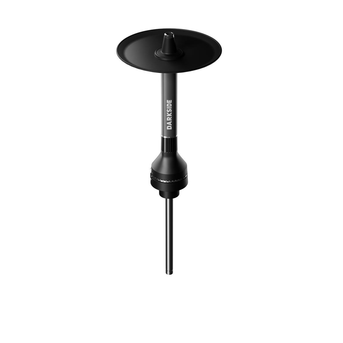 Darkside NEO grey shisha stem and downstem shown alone, without a base, white background