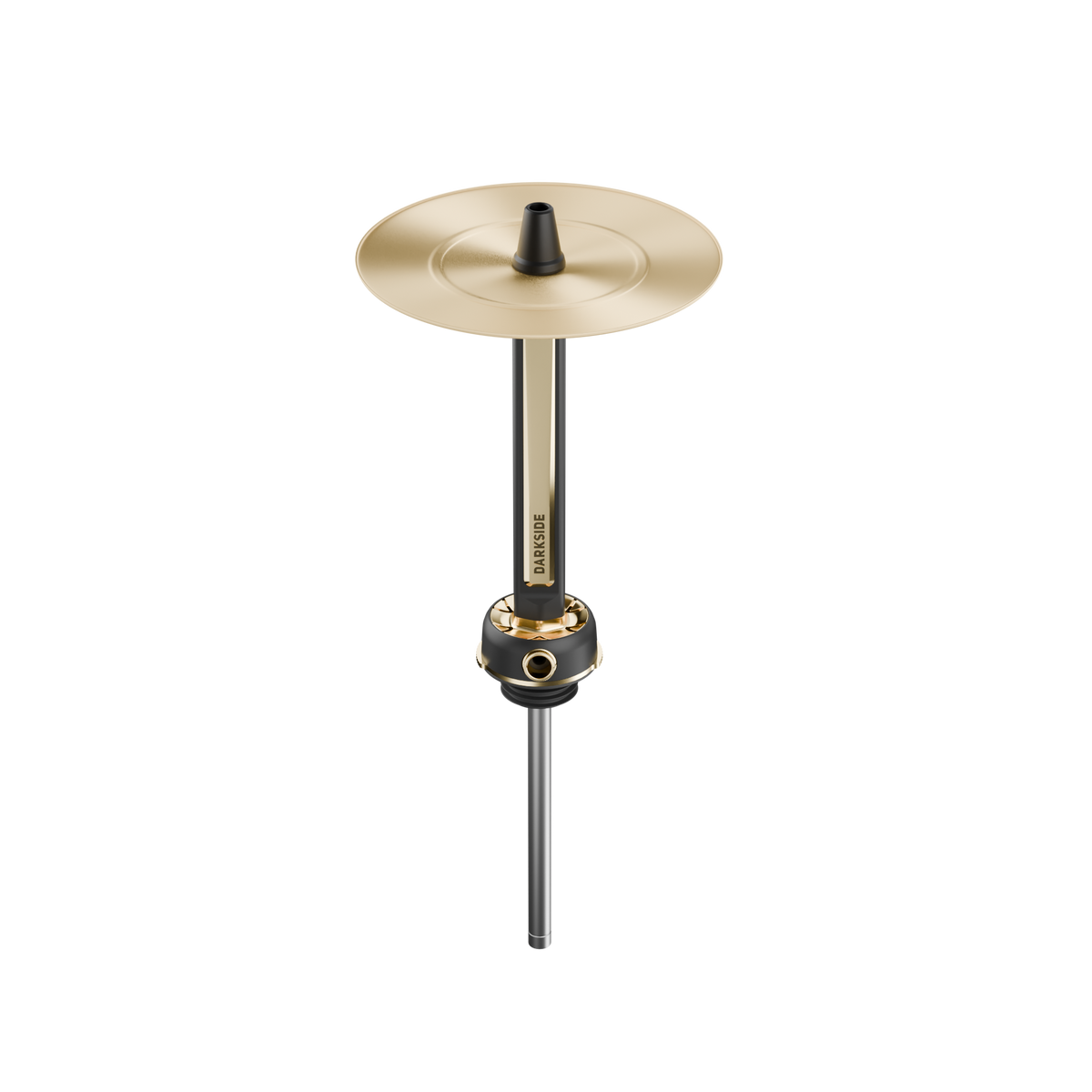 Darkside Pro Black Gold shisha stem and tray shown without a base fitted
