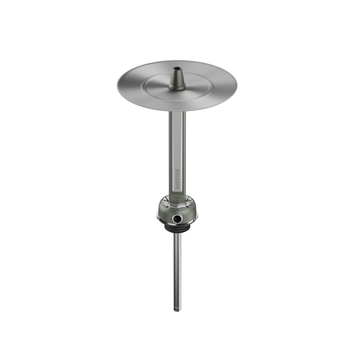 Darkside Pro stem in green chrome with tray, connector and lower rod, shown without a base