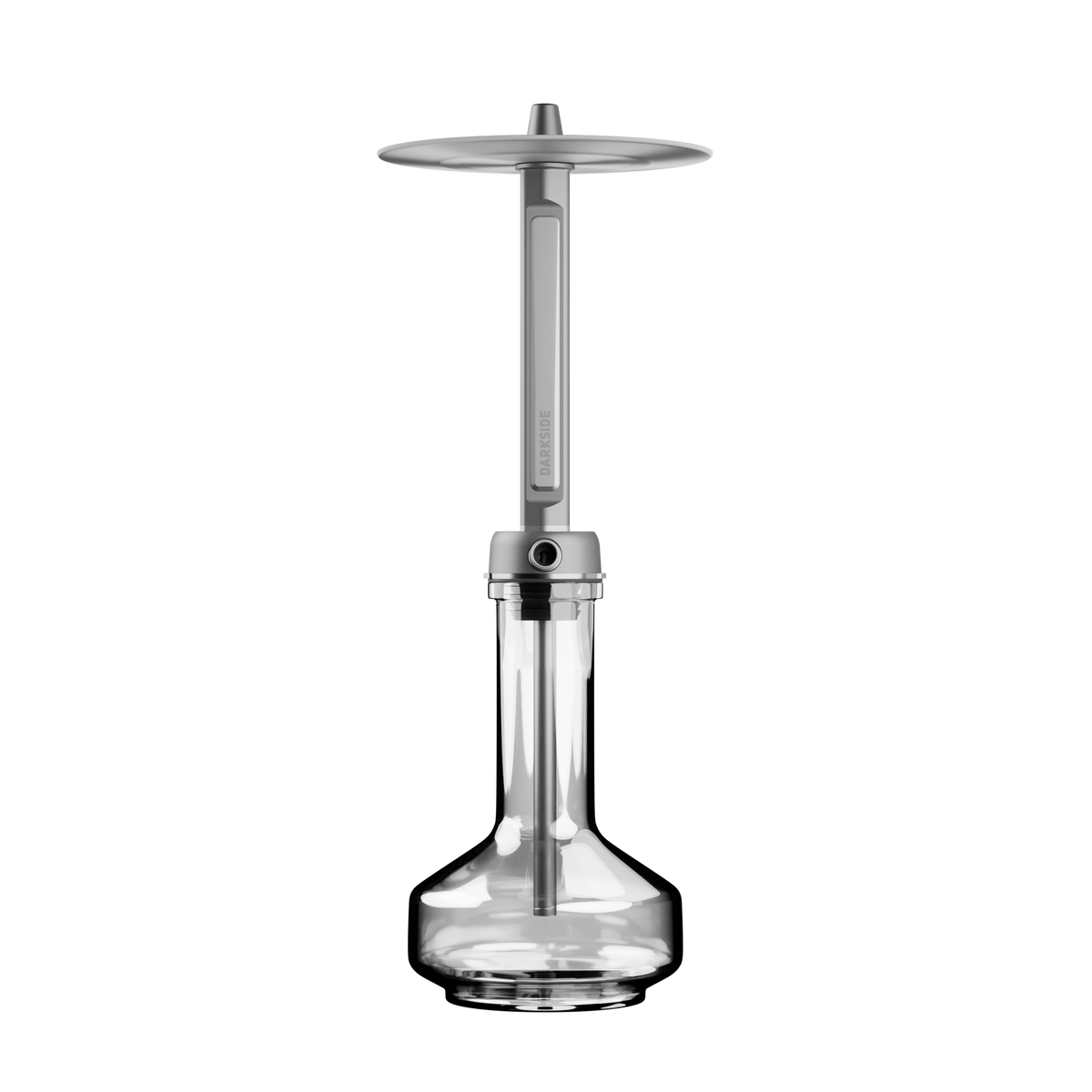 Darkside Pro shisha grey chrome full assembly with clear glass base