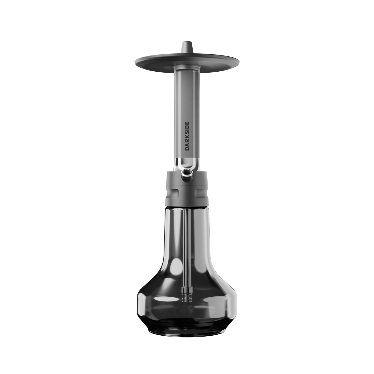 Darkside EVO Grey shisha base and stem with smoked glass tone, hose not shown